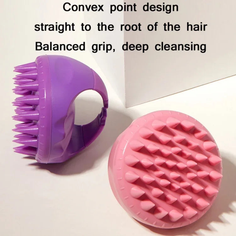 Runde Haarwaschbürste aus Silikon, Nass- und Trockenbürste, Mehrzweck-Massagebürste, Pink, Lila, Grün, Schwarz, Blau, Rot, Gelb, Grau
