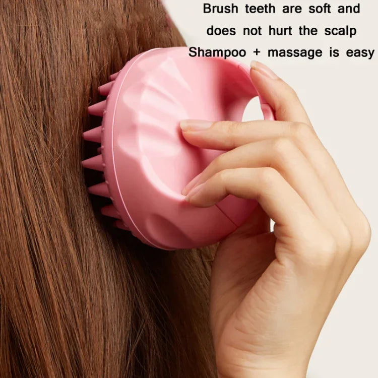 Runde Haarwaschbürste aus Silikon, Nass- und Trockenbürste, Mehrzweck-Massagebürste, Pink, Lila, Grün, Schwarz, Blau, Rot, Gelb, Grau