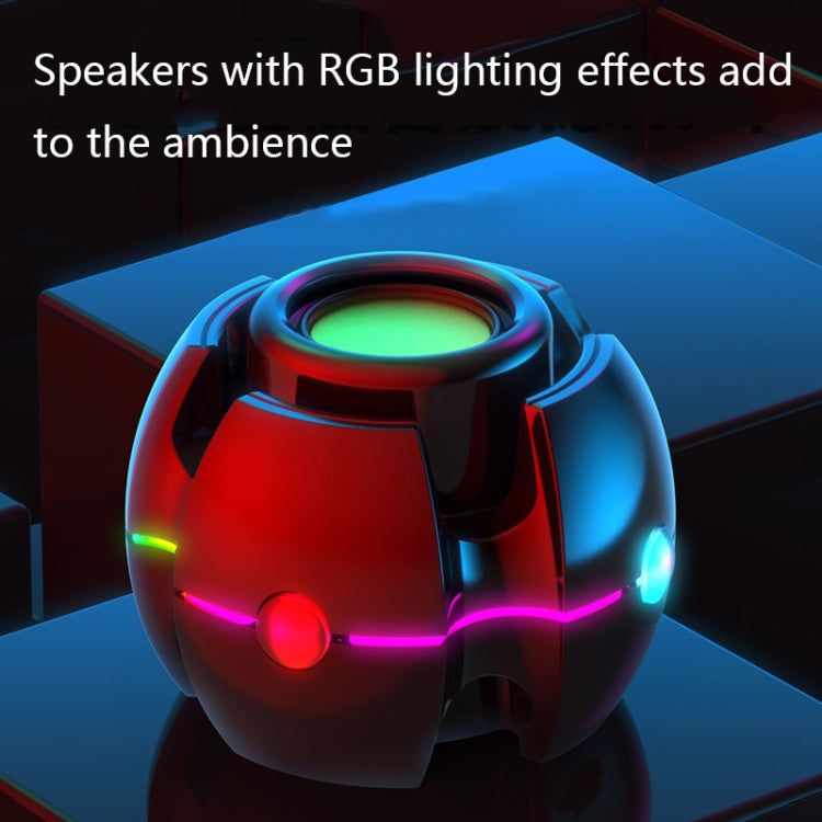 RGB-Lichteffekt Gyro-Form Kabelloses Bluetooth-Audio, Weiß, Rosa, Blau, Schwarz, Rot