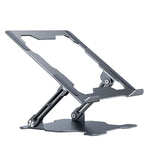 Integrierter Klappbarer Laptop-Ständer Hohl Wärmeableitender Flacher Desktop-Ständer, Tiefes Weltraumgrau, Mondsilber