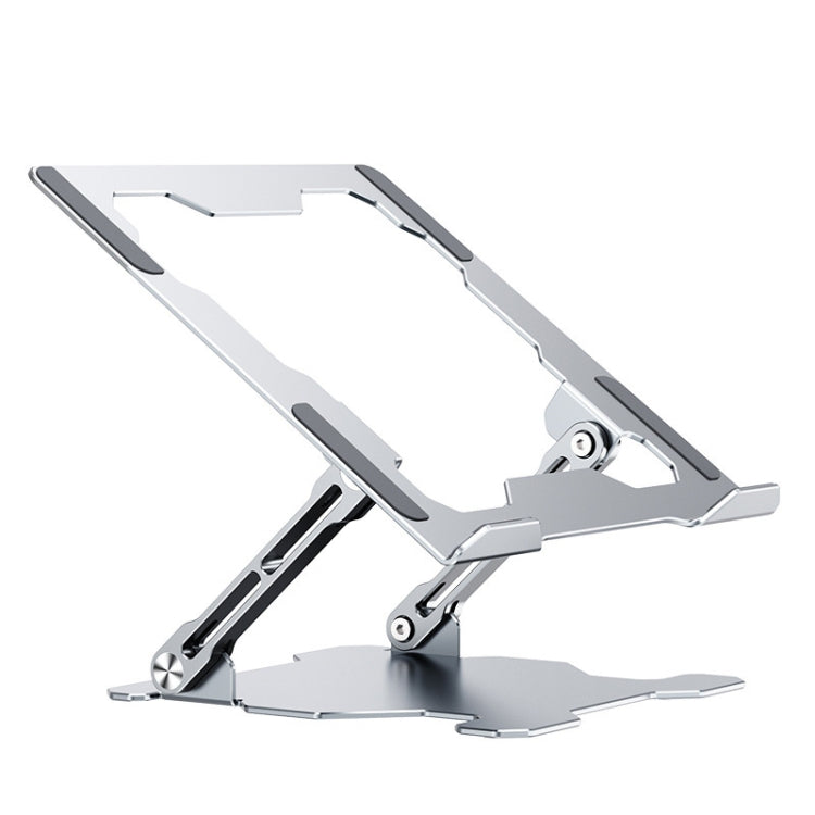 Integrierter Klappbarer Laptop-Ständer Hohl Wärmeableitender Flacher Desktop-Ständer, Tiefes Weltraumgrau, Mondsilber