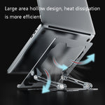 Integrierter Klappbarer Laptop-Ständer Hohl Wärmeableitender Flacher Desktop-Ständer, Tiefes Weltraumgrau, Mondsilber