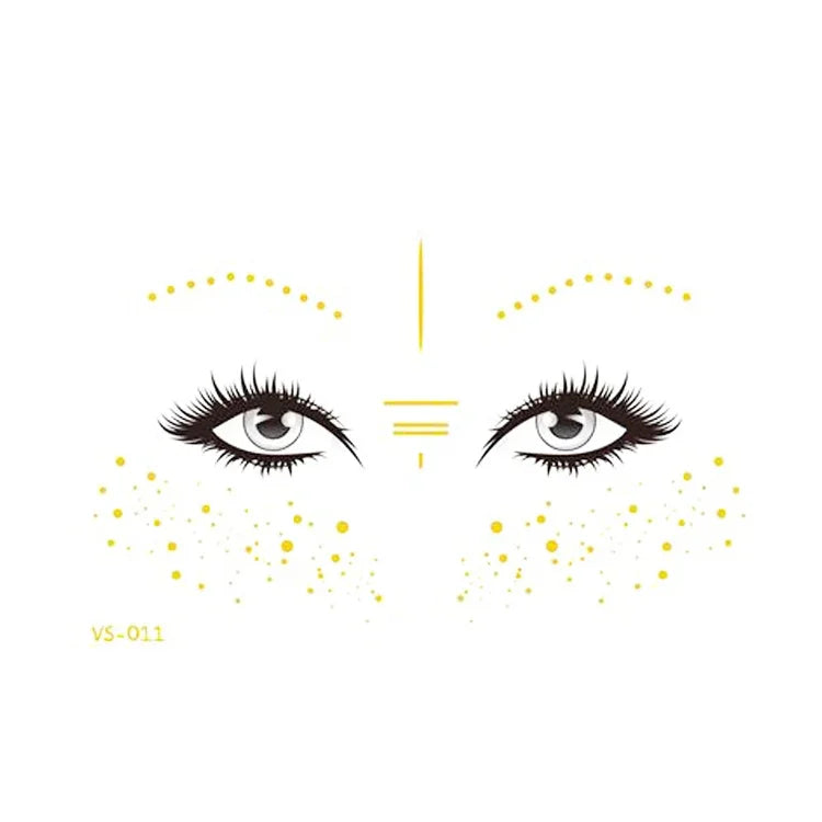 20 Stück wasserfeste Bronzing-Gesichtstattoo-Aufkleber für Partys, Maskenbälle, VS-011, VS-012, VS-013, VS-014, VS-015, VS-016, VS-017, VS-018, VS-019, VS-022, VS-023, VS-024, VS-025, VS-027, VS-028, VS-029, VS-030, VS-031, VS-032, VS-033