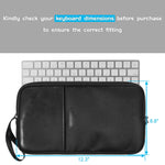 Universelle PU-Leder + Nylon wasserdichte Reißverschluss Tragetasche für Apple Wireless Keyboard A1314 & Magic Keyboard A1644