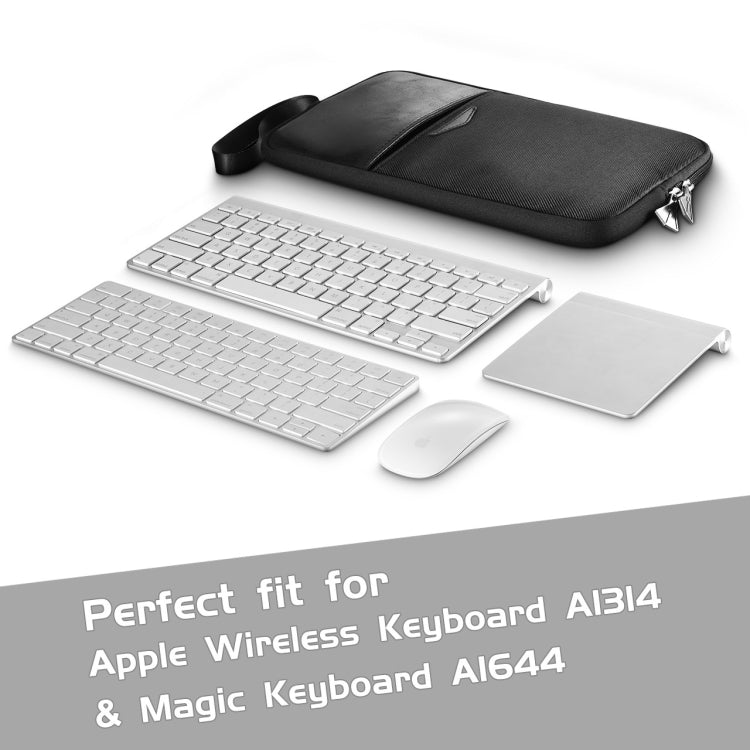 Universelle PU-Leder + Nylon wasserdichte Reißverschluss Tragetasche für Apple Wireless Keyboard A1314 & Magic Keyboard A1644