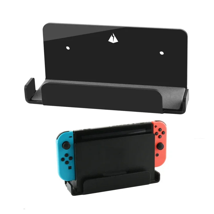 Wandhalterung für Spielkonsolen und Zubehör, Aufbewahrungsregal für Nintendo Switch, Acryl, Schwarz, Acryl, Transparent