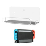 Wandhalterung für Spielkonsolen und Zubehör, Aufbewahrungsregal für Nintendo Switch, Acryl, Schwarz, Acryl, Transparent