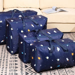 Oxford Stoff Steppdecke Feuchtigkeitsdichte & Wasserdichte Aufbewahrungstasche Reißverschluss Tragbare Umzugstasche, 55x33x20cm, 58x38x22cm, 60x50x25cm
