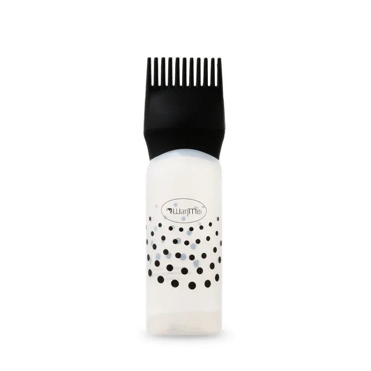 Haarfärbe- und Haarpflegeflasche mit Trockenreinigungsfunktion, transparent, mit Skala, Friseurbedarf, Schwarz, Blau, Rosa
