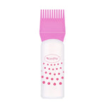 Haarfärbe- und Haarpflegeflasche mit Trockenreinigungsfunktion, transparent, mit Skala, Friseurbedarf, Schwarz, Blau, Rosa