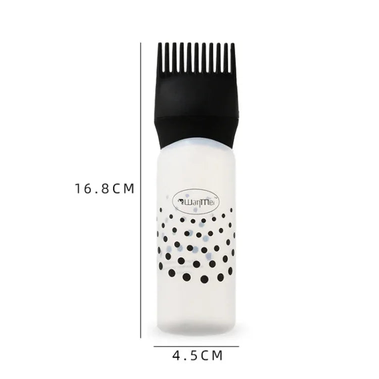 Haarfärbe- und Haarpflegeflasche mit Trockenreinigungsfunktion, transparent, mit Skala, Friseurbedarf, Schwarz, Blau, Rosa
