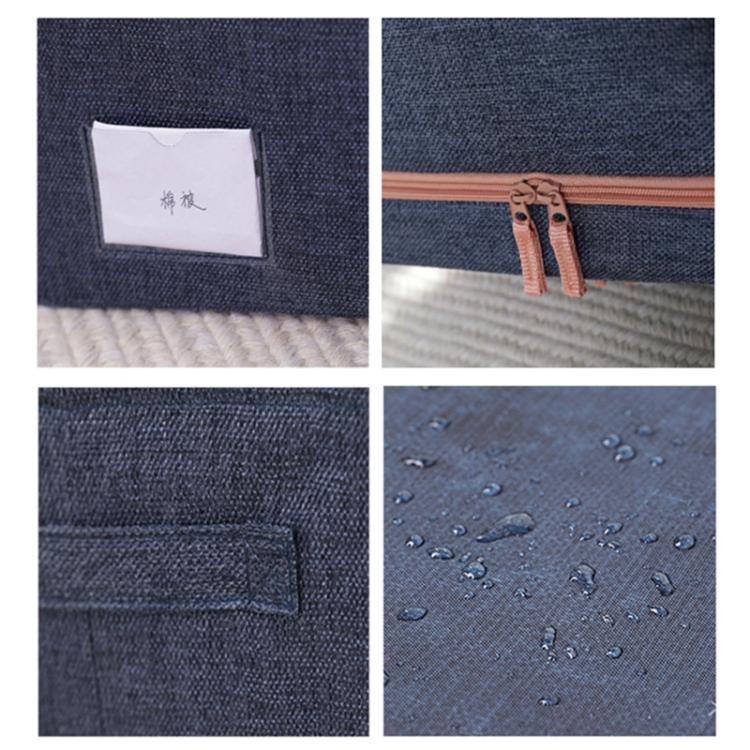 Stoff-Stahlrahmen-Steppdecken-Kleideraufbewahrungsbox, Baumwoll-Leinen-Aufbewahrungstasche mit Fenster, 22L 39x29x20cm, 100L 60x42x40cm, 66L 50x40x33cm, 24L 40x30x20cm