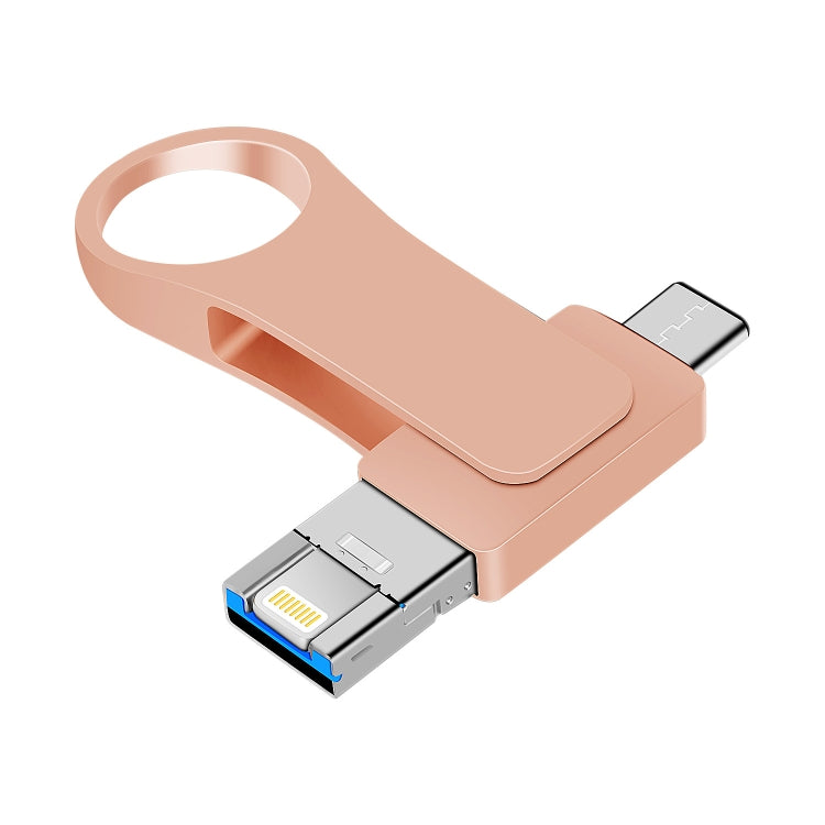 USB 3.0 + 8-Pin + USB-C / Typ-C 3-in-1 Mobiler Computer Metall U-Disk, 8GB, 16GB, 32GB, 64GB