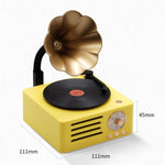 T15 Petunia Retro Vinyl-Schallplattenspieler Kabelloses Multifunktions-Mini-Bluetooth-Audio, Weiß, Rosa, Blau