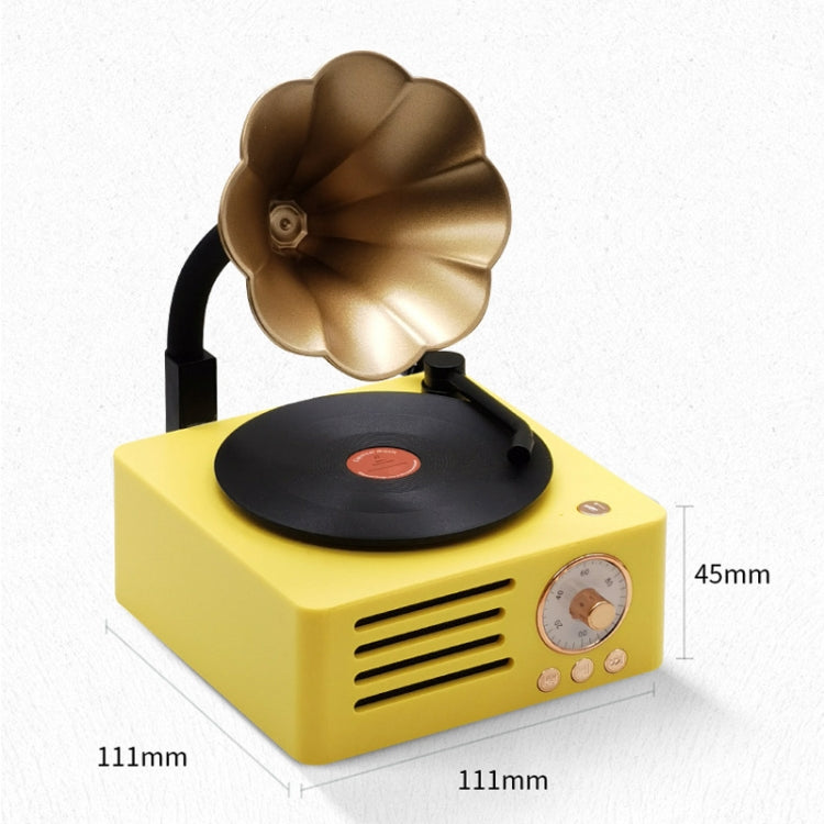 T15 Petunia Retro Vinyl-Schallplattenspieler Kabelloses Multifunktions-Mini-Bluetooth-Audio, Weiß, Rosa, Blau