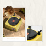 T15 Petunia Retro Vinyl-Schallplattenspieler Kabelloses Multifunktions-Mini-Bluetooth-Audio, Weiß, Rosa, Blau