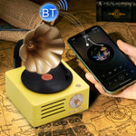 T15 Petunia Retro Vinyl-Schallplattenspieler Kabelloses Multifunktions-Mini-Bluetooth-Audio, Weiß, Rosa, Blau