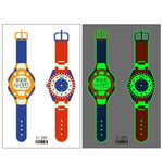 20 Stück wasserdichte leuchtende Cartoon-Uhr-Tattoo-Aufkleber für Kinder, Ei-289, EI-290, Ei-291, EI-292, Ei-293, Ei-294, Ei-295, Ei-296, Ei-297, Ei-298, Ei-299, EI-300