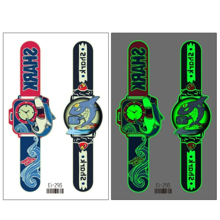 20 Stück wasserdichte leuchtende Cartoon-Uhr-Tattoo-Aufkleber für Kinder, Ei-289, EI-290, Ei-291, EI-292, Ei-293, Ei-294, Ei-295, Ei-296, Ei-297, Ei-298, Ei-299, EI-300