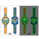 20 Stück wasserdichte leuchtende Cartoon-Uhr-Tattoo-Aufkleber für Kinder, Ei-289, EI-290, Ei-291, EI-292, Ei-293, Ei-294, Ei-295, Ei-296, Ei-297, Ei-298, Ei-299, EI-300