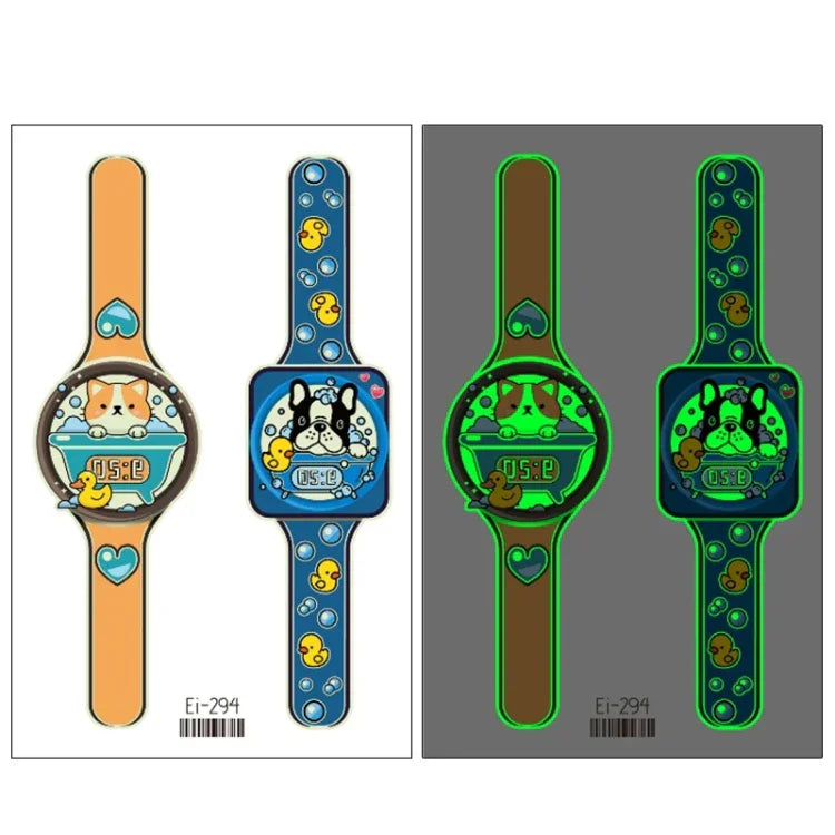 20 Stück wasserdichte leuchtende Cartoon-Uhr-Tattoo-Aufkleber für Kinder, Ei-289, EI-290, Ei-291, EI-292, Ei-293, Ei-294, Ei-295, Ei-296, Ei-297, Ei-298, Ei-299, EI-300
