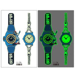 20 Stück wasserdichte leuchtende Cartoon-Uhr-Tattoo-Aufkleber für Kinder, Ei-289, EI-290, Ei-291, EI-292, Ei-293, Ei-294, Ei-295, Ei-296, Ei-297, Ei-298, Ei-299, EI-300