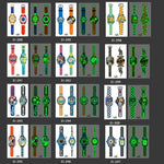 20 Stück wasserdichte leuchtende Cartoon-Uhr-Tattoo-Aufkleber für Kinder, Ei-289, EI-290, Ei-291, EI-292, Ei-293, Ei-294, Ei-295, Ei-296, Ei-297, Ei-298, Ei-299, EI-300
