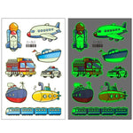 20 Stück wasserdichte Kinder leuchtende Cartoon-Transport-Auto-Tattoo-Aufkleber, Ei-261, Ei-262, Ei-263, Ei-264, Ei-265, Ei-266, Ei-267, Ei-268, Ei-269, Ei-270, Ei-271, Ei-272, Ei-273, Ei-274, Ei-275, Ei-276