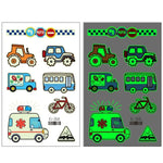 20 Stück wasserdichte Kinder leuchtende Cartoon-Transport-Auto-Tattoo-Aufkleber, Ei-261, Ei-262, Ei-263, Ei-264, Ei-265, Ei-266, Ei-267, Ei-268, Ei-269, Ei-270, Ei-271, Ei-272, Ei-273, Ei-274, Ei-275, Ei-276