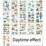 20 Stück wasserdichte Kinder leuchtende Cartoon-Transport-Auto-Tattoo-Aufkleber, Ei-261, Ei-262, Ei-263, Ei-264, Ei-265, Ei-266, Ei-267, Ei-268, Ei-269, Ei-270, Ei-271, Ei-272, Ei-273, Ei-274, Ei-275, Ei-276