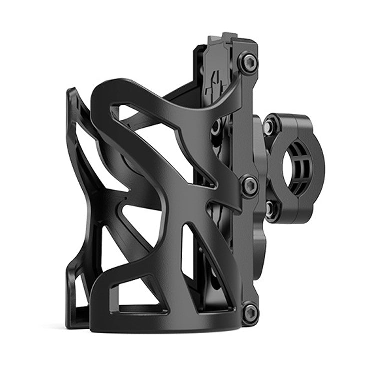 SMCP5456 Motorrad Getränkehalter Fahrrad Becherhalter Kesselrahmen Modifizierte Zubehör, mit Rohrschelle (Schwarz), mit Rohrschelle (Titan)