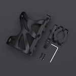 SMCP5456 Motorrad Getränkehalter Fahrrad Becherhalter Kesselrahmen Modifizierte Zubehör, mit Rohrschelle (Schwarz), mit Rohrschelle (Titan)