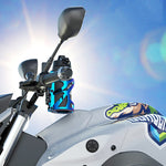 SMCP5456 Motorrad Getränkehalter Fahrrad Becherhalter Kesselrahmen Modifizierte Zubehör, mit Rohrschelle (Schwarz), mit Rohrschelle (Titan)