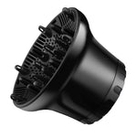 Universal Hair Diffuser Adaptable For Blow Dryers with Rotatable Design Curly Hair Large Wind Hood, White, Black