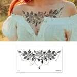 10 Stück wasserfeste Tattoo-Aufkleber zur Abdeckung von Narben an Schlüsselbein und Brust, BC-025, BC-026, BC-027, BC-028, BC-029, BC-030, BC-031, BC-032, BC-033, BC-034, BC-035, BC-036