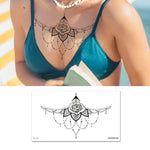 10 Stück wasserfeste Tattoo-Aufkleber zur Abdeckung von Narben an Schlüsselbein und Brust, BC-025, BC-026, BC-027, BC-028, BC-029, BC-030, BC-031, BC-032, BC-033, BC-034, BC-035, BC-036
