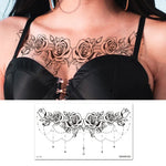 10 Stück wasserfeste Tattoo-Aufkleber zur Abdeckung von Narben an Schlüsselbein und Brust, BC-025, BC-026, BC-027, BC-028, BC-029, BC-030, BC-031, BC-032, BC-033, BC-034, BC-035, BC-036