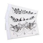 10 Stück wasserfeste Tattoo-Aufkleber zur Abdeckung von Narben an Schlüsselbein und Brust, BC-025, BC-026, BC-027, BC-028, BC-029, BC-030, BC-031, BC-032, BC-033, BC-034, BC-035, BC-036