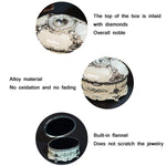 Metall Ovaler Diamant Schmuckaufbewahrungsbox Geburtstags- und Hochzeitsgeschenk, 8,5x6x6cm, 11x7,5x7cm