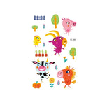 20 Stück wasserfeste, schweißabweisende Tattoo-Aufkleber mit niedlichen Tiermotiven für Kinder, EC-581, EC-582, EC-583, EC-584, EC-585, EC-590, EC-531, EC-591, EC-592, EC-593, EC-594, EC-614, EC-615, EC-617, EC-618