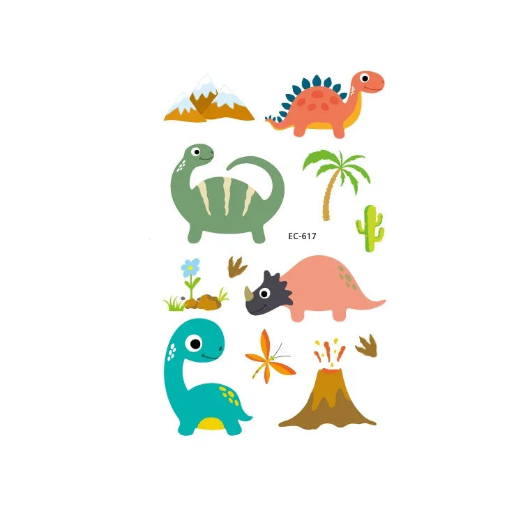 20 Stück wasserfeste, schweißabweisende Tattoo-Aufkleber mit niedlichen Tiermotiven für Kinder, EC-581, EC-582, EC-583, EC-584, EC-585, EC-590, EC-531, EC-591, EC-592, EC-593, EC-594, EC-614, EC-615, EC-617, EC-618