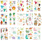 20 Stück wasserfeste, schweißabweisende Tattoo-Aufkleber mit niedlichen Tiermotiven für Kinder, EC-581, EC-582, EC-583, EC-584, EC-585, EC-590, EC-531, EC-591, EC-592, EC-593, EC-594, EC-614, EC-615, EC-617, EC-618
