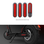 Elektroroller Rad Vier-Wege Seitenverkleidung mit Reflektierenden Streifen & Schrauben für Xiaomi Mijia 1S / Pro 2, Rot, Gelb