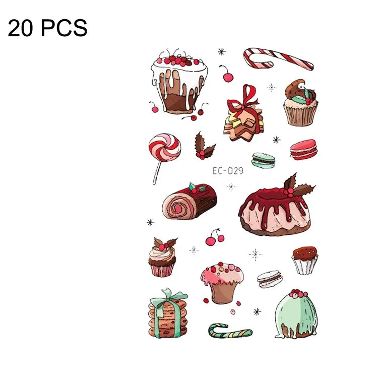 20 PCS Waterproof Sweatproof Cartoon Child Tattoo Stickers, EC-013, EC-014, EC-018, EC-019, EC-020, EC-021, EC-022, EC-023, EC-024, EC-025, EC-028, EC-029, EC-030, EC-032, EC-035