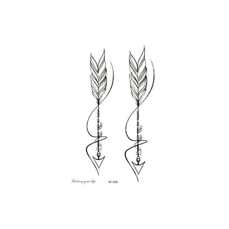 20 Stück wasserfeste Blumen-Armtattoo-Aufkleber, SC-529, SC-557, SC-558, SC-559, SC-561, SC-564, SC-551, SC-556, SC-552, SC-553, SC-554, SC-555