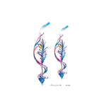 20 Stück wasserfeste Blumen-Armtattoo-Aufkleber, SC-529, SC-557, SC-558, SC-559, SC-561, SC-564, SC-551, SC-556, SC-552, SC-553, SC-554, SC-555