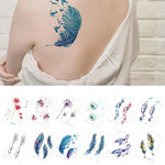 20 Stück wasserfeste Blumen-Armtattoo-Aufkleber, SC-529, SC-557, SC-558, SC-559, SC-561, SC-564, SC-551, SC-556, SC-552, SC-553, SC-554, SC-555