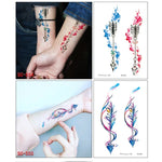 20 Stück wasserfeste Blumen-Armtattoo-Aufkleber, SC-529, SC-557, SC-558, SC-559, SC-561, SC-564, SC-551, SC-556, SC-552, SC-553, SC-554, SC-555