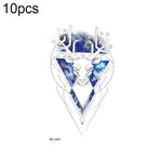 10 Stück wasserfeste, kleine, mit Süßwasser übertragbare Farbtattoo-Aufkleber, RC-501, RC-502, RC-503, RC-504, RC-505, RC-506, RC-507, RC-508, RC-509, RC-510, RC-511, RC-512, RC-513, RC-514, RC-515, RC-516