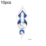10 Stück wasserfeste, kleine, mit Süßwasser übertragbare Farbtattoo-Aufkleber, RC-501, RC-502, RC-503, RC-504, RC-505, RC-506, RC-507, RC-508, RC-509, RC-510, RC-511, RC-512, RC-513, RC-514, RC-515, RC-516
